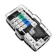 Fused Power Distribution Block Car Audio 4 Way MIDI(Mini-ANL) 12V Fuse Block with Red LED Indicator,