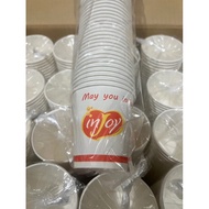 Injoy Paper Cup and plain white paper cup 6.5oz, 8oz