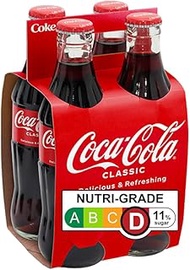 Coca-Cola Classic Glass Bottle, 250ml (Pack of 4)