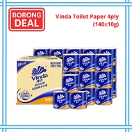 Vinda Toilet Roll Vinda Toilet Paper Sealed Packaging 厕纸 4Ply 1Roll 140g 1TLG