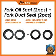 Fork Oil Seal (2pcs) + Duct Seal (2pcs) KTM DUKE / NIMOTA CK9 SE / DMX 150/DMX R 150 / D FORCE 160/ 