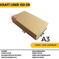 Kraft Paper A3 Liner 150 gsm contents 500 sheets / Paper Bag Material / Paper Bag Paper