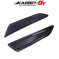 2PCS SS Style Decorative Front Black Bonnet Hood Vent Scoop  Shade Covers For 2016-2018 Chevy Camaro