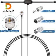 DOHOHPH FM Dipole Aerial, Stereo 75Ohm Radio Antenna, Portable Universal Plug Play Aerial Connector 