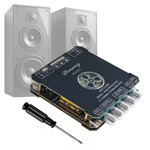 Upgraded YS-HT21 2.1 Channel Wireless Subwoofer Amplifier Board BT5.1 TWS AUX USB 2x160W+220W DC15-3