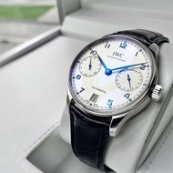 IWC Men's Watch   Stainless Steel IW New Universal) Blue Watches Portugal42500107mm Seven-Day Chain