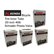 KENDA Bicycle Tire Inner Tube 20 inch 406 Schrader Presta Valve