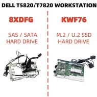 Dell Flexbay T5820 T7820 U.2 NVME Solid State Drive Backplane KWF76 SAS SATA HDD Workstation Backpla