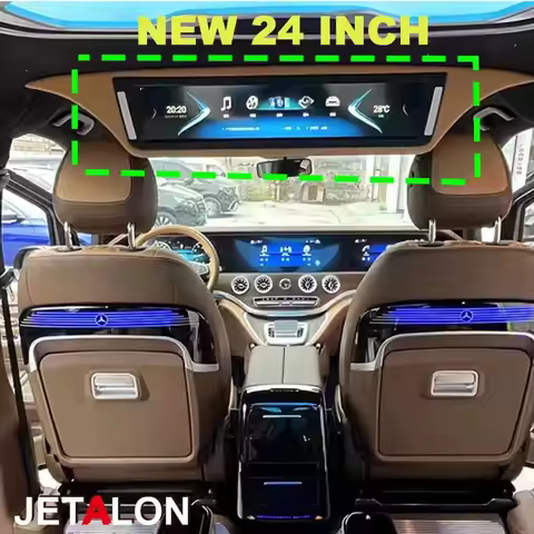 24Inch Android Car Roof Monitor Ceiling Screen For Mercedes-Benz V Class With 32G HD IPS Bus TV Rear