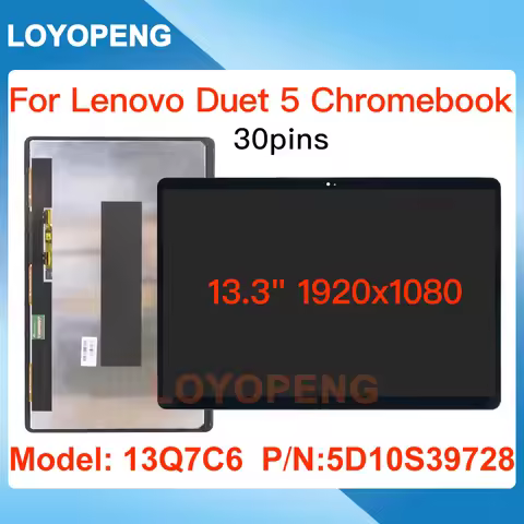 New OLED LCD Screen and Touch Screen Assembly 1920X1080 For Lenovo Duet 5 Chromebook 13Q7C6 P/N: 5D1