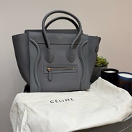 Celine Nano Luggage micro 炭灰色囧臉包 小號