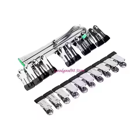 Darkroom 120 135 Film Stainless Steel Hangers Collapsible Rack with Clips W8EC