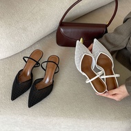 Women's Gauze Pointed-Toe Stiletto Sandal - Size 43