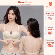 Women's 2.5cm medium padded bra with open back and high-quality underwire-free cleavage 722 [MEOW Co