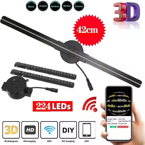 42cm 3D holographic fan advertising player WiFi projector for commercial stores, shops, parties, bar