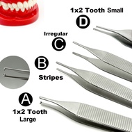 1Pcs Dental Tissue Tweezer Extraction Forcep 1*2 Tweezer Dental Hemostat Organization Forceps Dressi