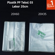 PP Plastic Width 20 Thickness 03 20X35 20X60 20X65 20X75 Clear Plastic Bags
