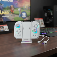 Aolion Joycon Charging Grip with RGB Dock, Gaming Controller Bracket for Nintendo Switch Accessories