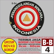 B-B4 EMBROIDERED PATCH WITH DISASTER MOVEMENT LOGO - GIB REVIEW/TESTIMONI