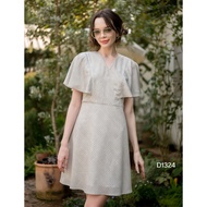 AMILA Dress AM-D1324 Peach Skin Short Sleeve IGPU25-2