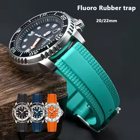 Universal Fluoro Rubber Strap for Breitling New Super Ocean Avenger Replace Men Sport Waterproof Wat