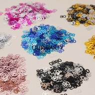 15g/bag Number 80th Years Old Sequin Confetti Digital 80 Table Scatter for Anniversary Happy Birthda