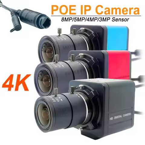 Industrial Audio HD POE IP Camera 3/4/5MP 8MP CMOS 4K Mini IP Cam Sensor Security CCTV Video Metal B