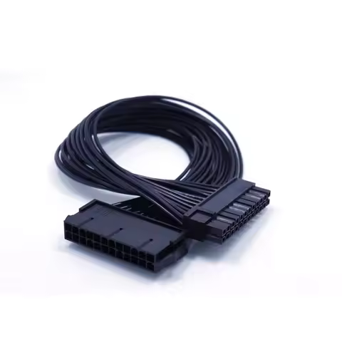18AWG ATX 24(20+4)Pin Female Motherboard PSU Power Supply Male To Female 24Pin PSU Extension Cable M