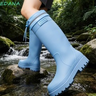 EDANA Water Shoes - PVC Middle Heel Rain Boots for Women