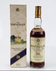 老版麥卡倫高價回收蘇格蘭威士忌Macallan 1972 18 Year Old/麦卡伦 18年 1972-1990