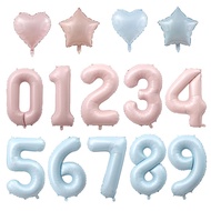 40 Inch Blush Pink 0-9 Number Foil Balloons Set, Matte Finish Digit Balloons, Perfect for 1st Birthd