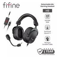 Fifine Gaming Headset fifine H9 Headphone 7.1 Audio with Detachable Mic