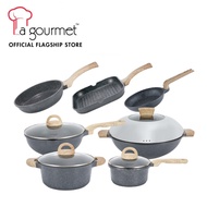 La Gourmet Granite Plus Ceragan Induction Frypan, Eggpan, Grillpan, Casserole, Wok, Saucepan 14cm/20