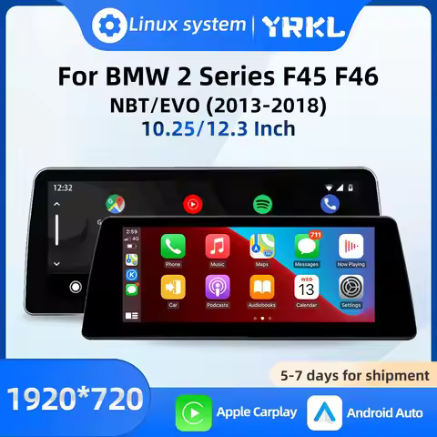 For BMW 2 Serie F45 F46 NBT EVO Linux System Wireless Carplay Car Radio Multimedia Video Player Play