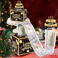 Black Gold Birthday DIY Money Box Happy Birthday Party Decoration Adults 18th 30th 40th 50th Birthda