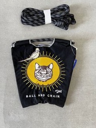 《現貨》Ball&amp;chain 貓咪 s size 黑色Tote Bag