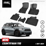 3D Mats พรมปูพื้นรถยนต์ MINI COUNTRYMAN (F60) 2017 - 2025 Union Jack Flag พรมกันลื่น พรมกันนํ้า พรมร
