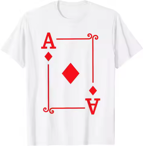 Playing Block Cards Costume - Ace、K、Q、J、10、9、8、7、6、5、4、3、2 Diamonds Card Poker T-Shirt Men Women Clo