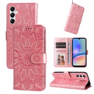 XICCI Flip Case for Samsung A06 4G/A16 5G/A16 4G/A26 5G/A36 5G/A56 5G Phone Case Sunflower Embossing