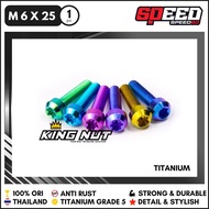 Titanium Probolt Bolt M 6x25 Thread 1x25 Grade 5 King Nut Thailand JFM