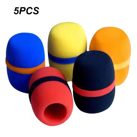 5PCS Replacement Microphone Sponge Cover Thickened Mic Dust Proof Covers Foam Mic Pop Filter for Stu