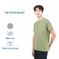 Áo Thun Nam DETERMINANT Cotton Thấm Hút Tốt Mềm Mại - T06 - Màu Xanh Olive