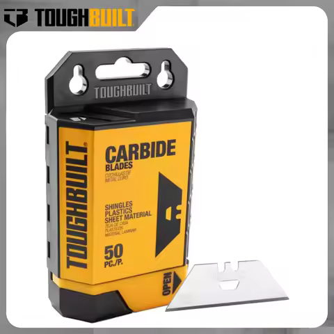 TOUGHBUILT TB-H4S50-14-50 Utility Trapezoidal 3/4-in Compact Storage Blades Cuting Sharp Fast 5-piec