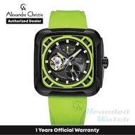 [Official Warranty] Alexandre Christie 6577MARIPBALE Men's Green Dial Silicone Strap Watch