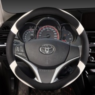 PU Leather Car Steering Wheel Cover For Toyota Yaris Vios 2014 2015 2016 2017 2018 Auto Accessories