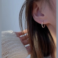 Earrings Silver Hoop Plain Earring 01