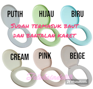 Tutup closet duduk Toto/ American standard/ Ina/ tutup closet duduk standard dengan bantalan karet