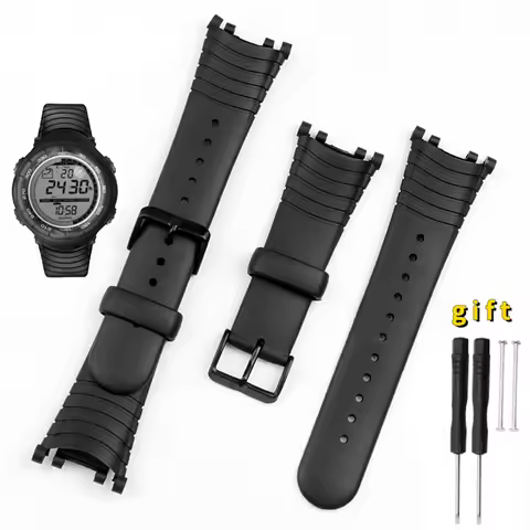 For SUUNTO VECTOR Black rubber watchband silicone Men's watch strap Pin Buckle accessories soft wate