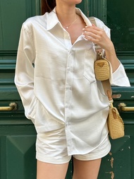 JEUDII perl white shirt
