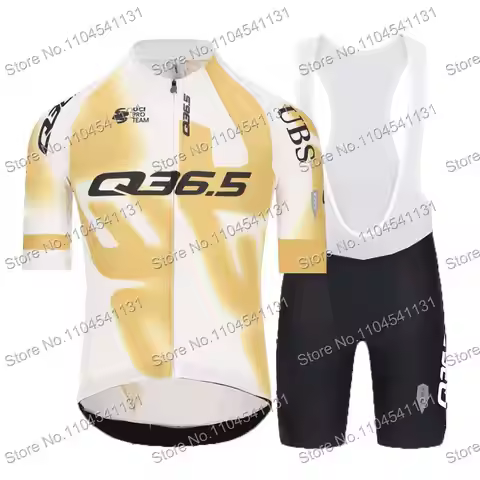 2025 Team Q36.5 TDF Cycling Jersey Set Short Sleeve France Tour Bicycle Clothing Summer Road Bike Sh